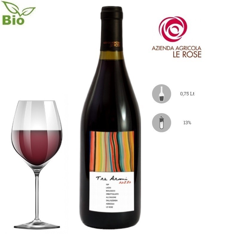Lazio Rosso IGP BIO 'Tre Armi' 2022 - Azienda Agricola Le Rose